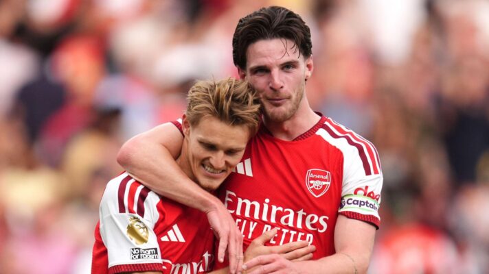 Martin Odegaard and Declan Rice