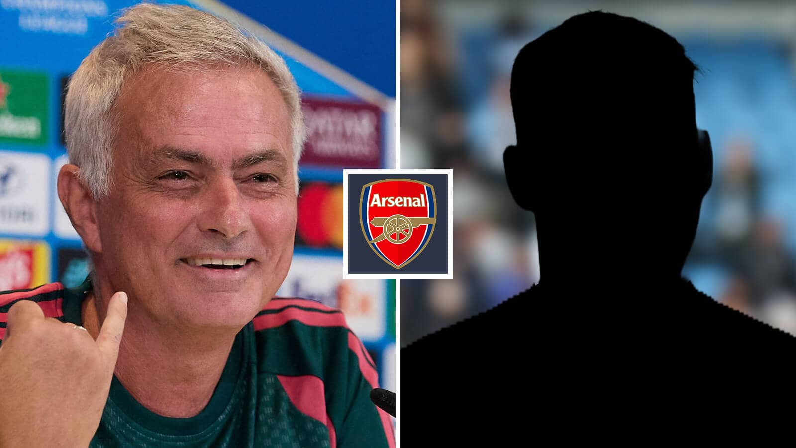 Two Images Collage Jose Mourinho Silhouette Player 2 1