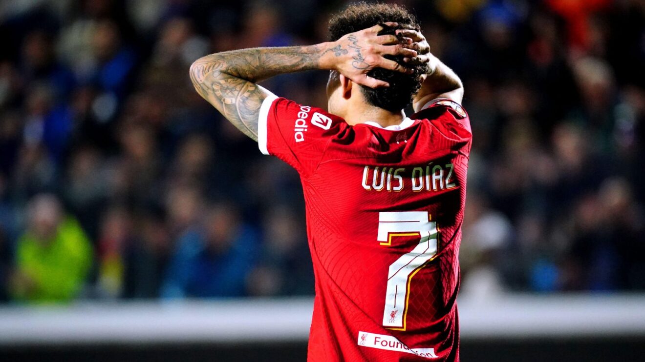 Luis Diaz after goal v Spurs disallowed