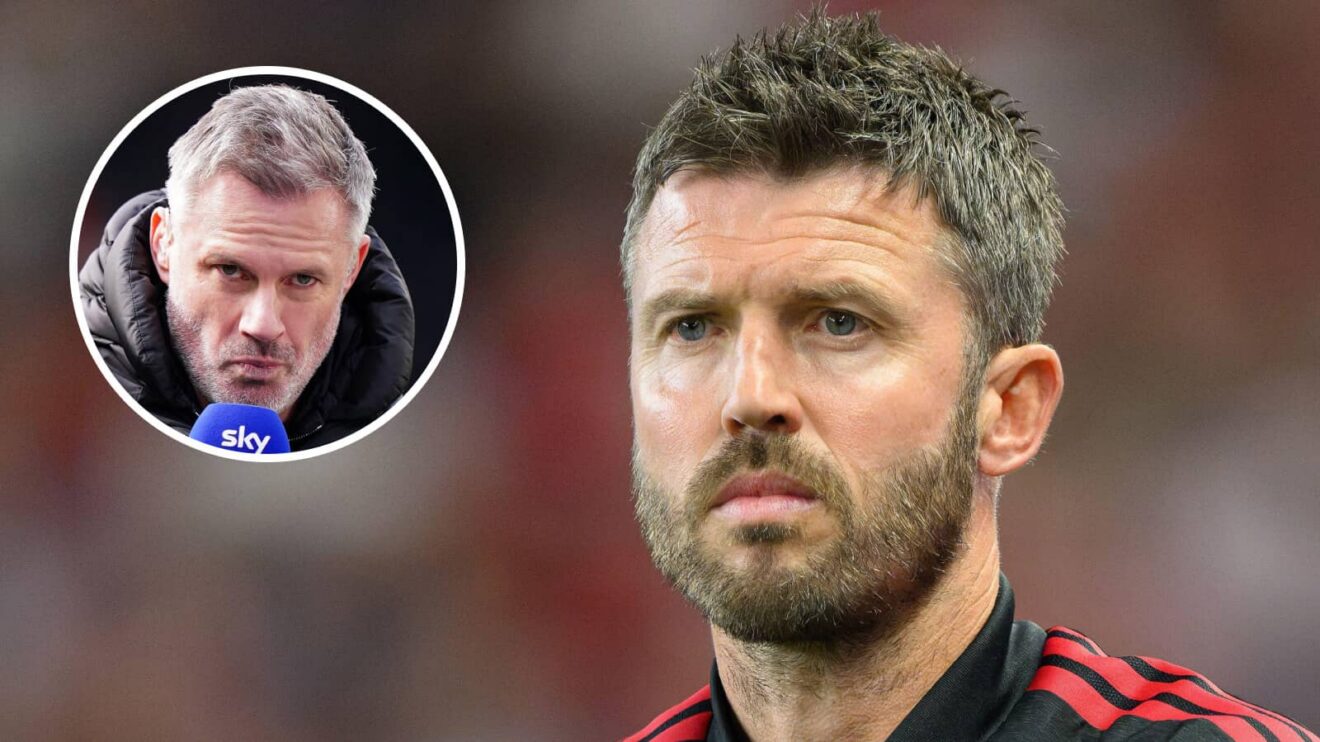 Man Utd manager Michael Carrick, pundit Jamie Carragher
