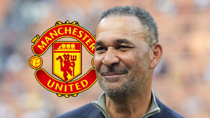 Ruud Gullit and a Man Utd badge