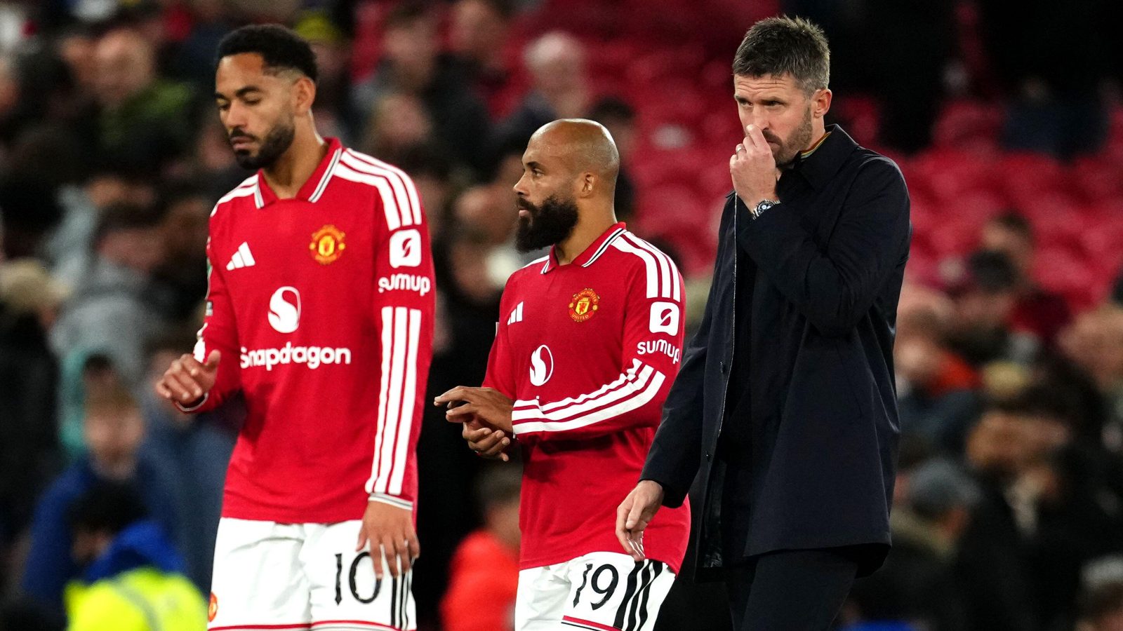 Michael Carrick and Man Utd players