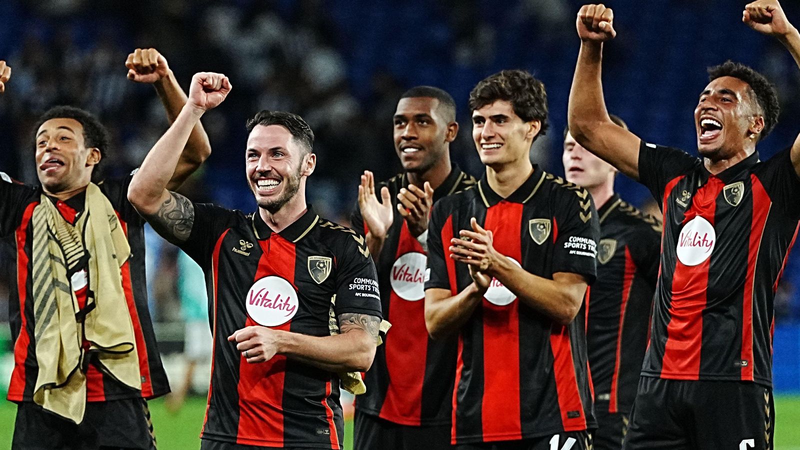 Bournemouth players celebrate