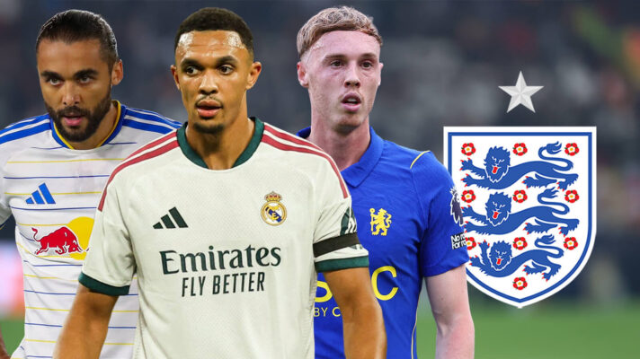 England trio Trent Alexander-Arnold, Dominic Calvert-Lewin and Cole Palmer