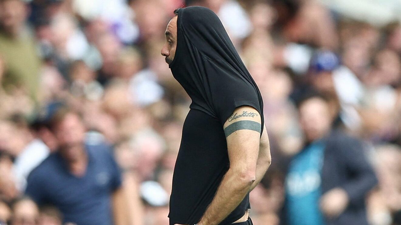 Spurs boss Roberto De Zerbi reacts versus Aston Getaway abode
