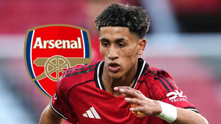 JJ Gabriel with Arsenal badges