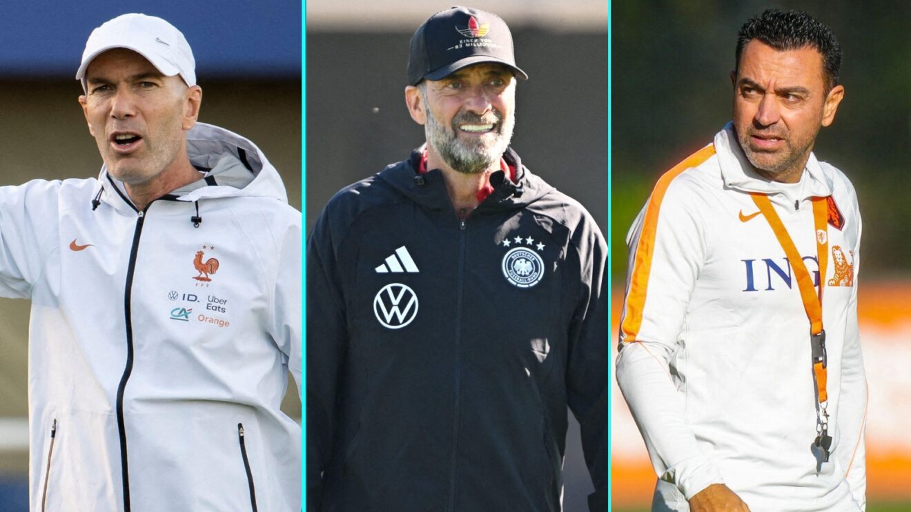 Zinedine Zidane, Jurgen Klopp and Xavi