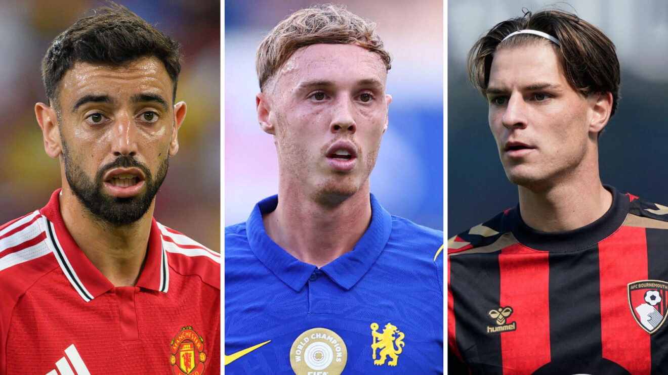 Bruno Fernandes, Cole Palmer & Alex Scott.