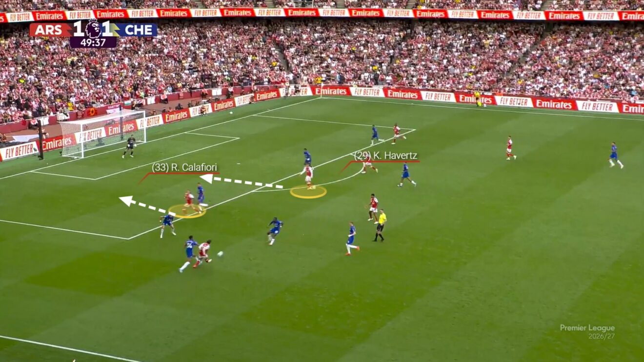Arsenal score their winner against Chelsea