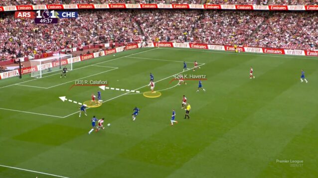Arsenal score their winner against Chelsea
