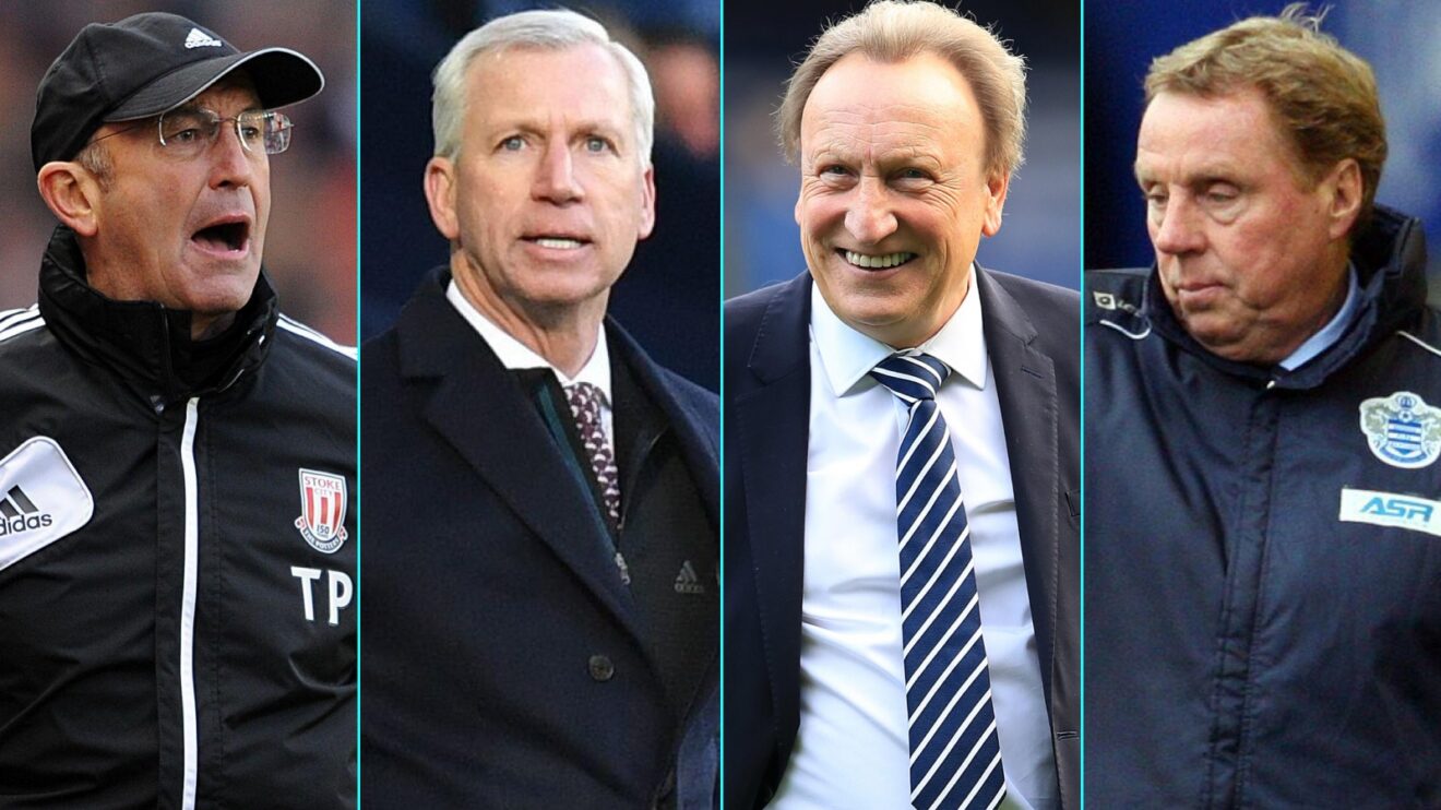 Tony Pulis, Alan Pardew, Neil Warnock and Harry Redknapp