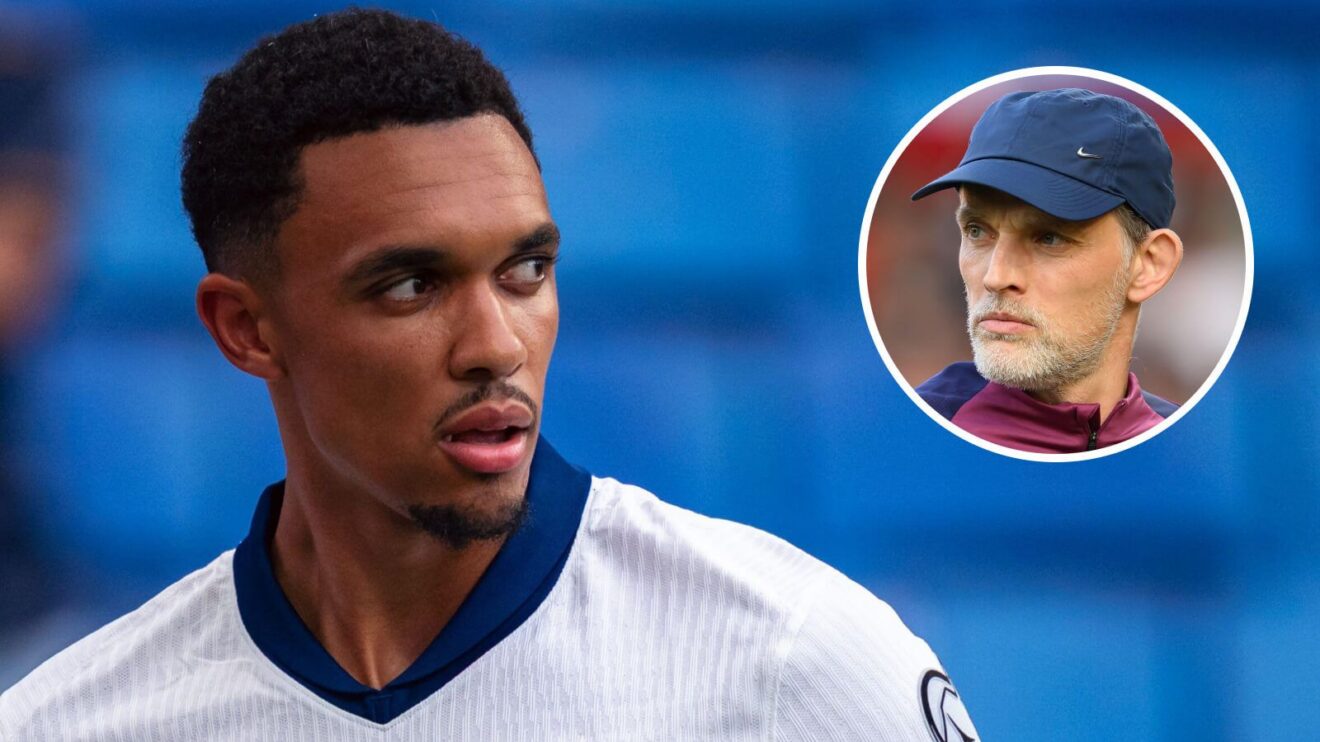 Trent Alexander-Arnold and Thomas Tuchel.