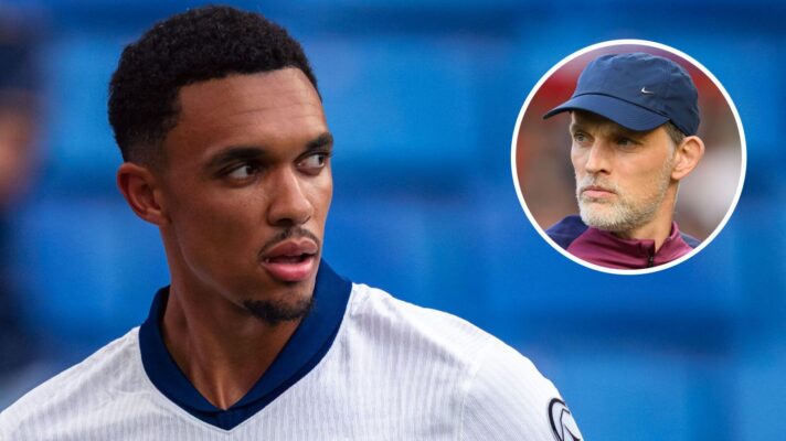 Trent Alexander-Arnold and Thomas Tuchel.