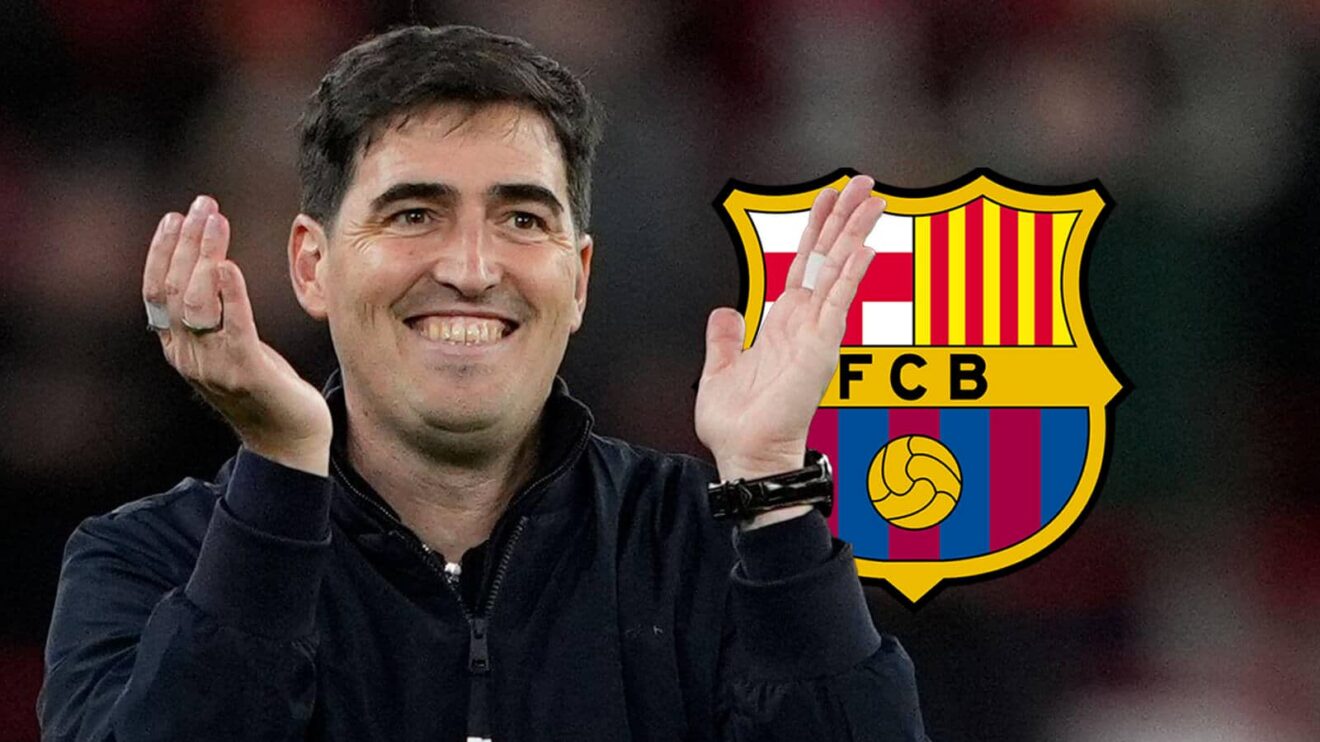 Barcelona badge, Liverpool company Andoni Iraola