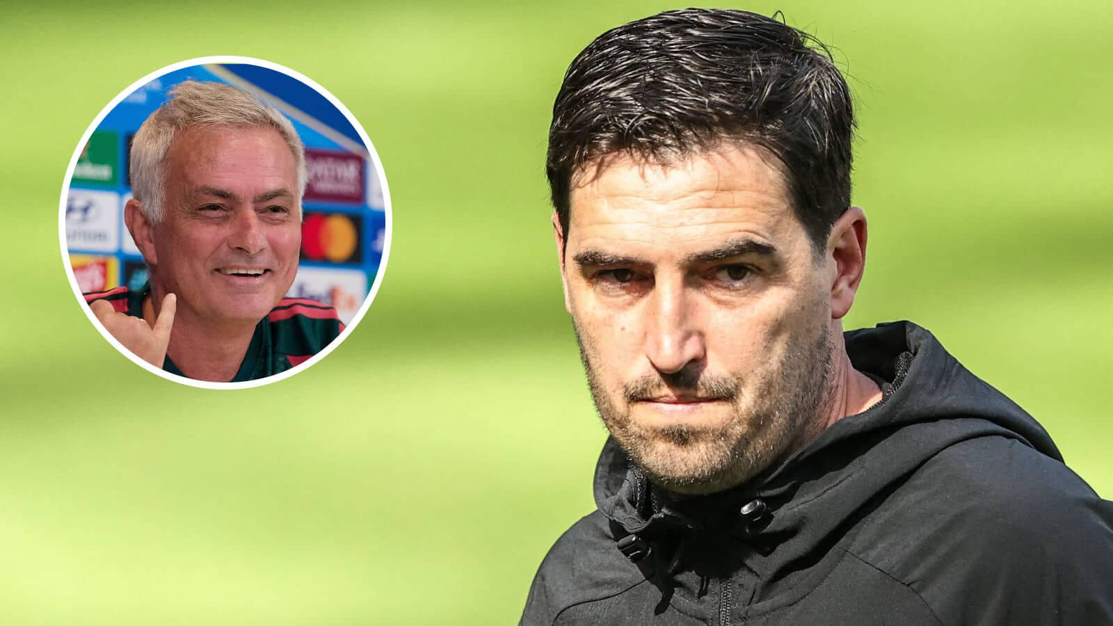 real madrid manager jose mourinho liverpool manager andoni iraola