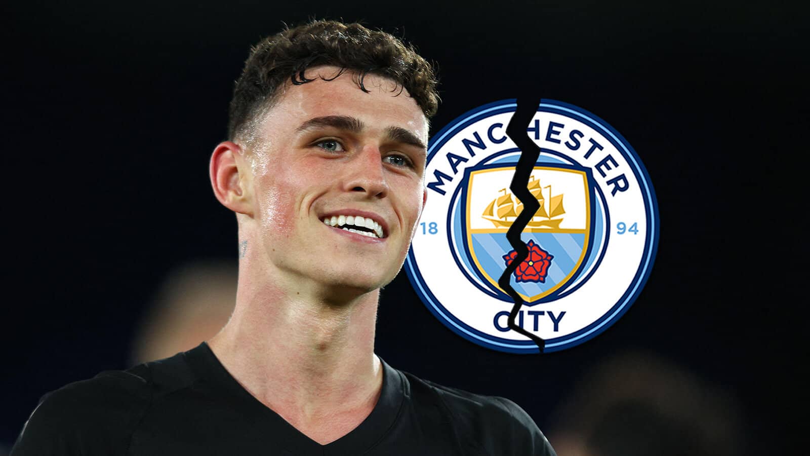 man city attacker phil foden cracked badge