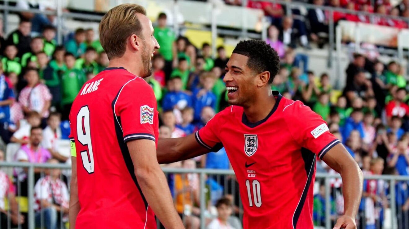 Harry Kane and Jude Bellingham celebrate