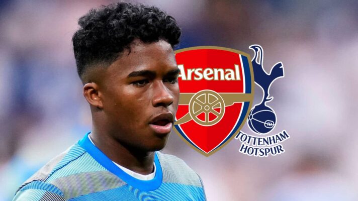 Real Madrid striker Endrick, Arsenal, Tottenham badges