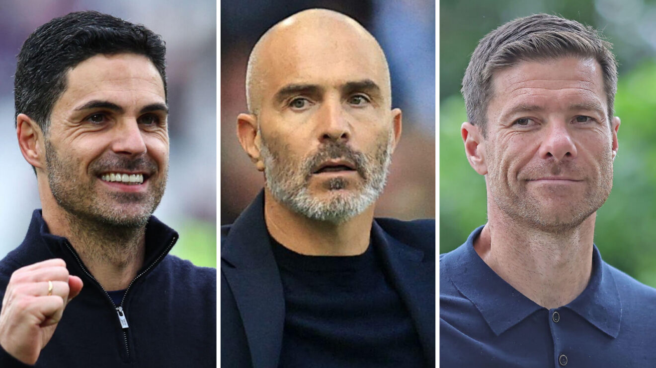 Collage of Cheat employer Mikel Arteta, Manchester Metropolitan employer Enzo Maresca and Chelsea employer Xabi Alonso - copyright F365