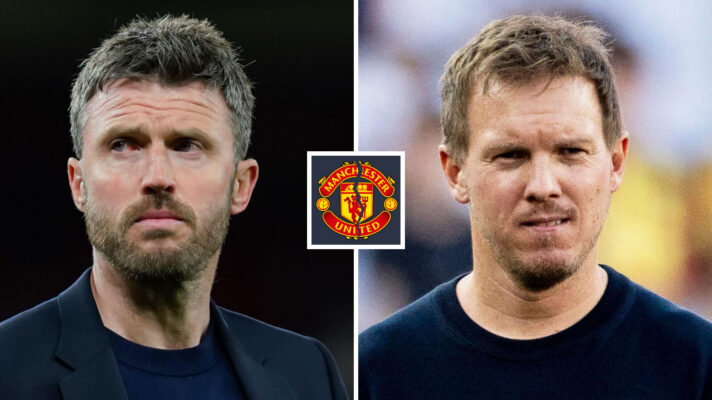 Man Utd head coach Michael Carrick and Julian Nagelsmann