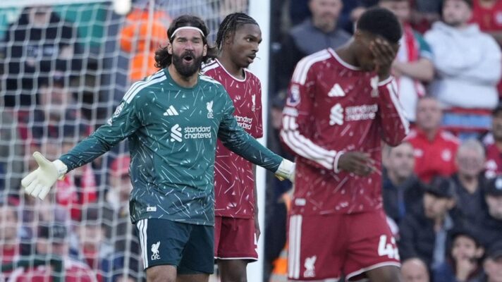 Alisson upset with Liverpool teammates