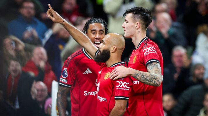 Man United trio Bryan Mbeumo, Lenyo Yoro and Benjamin Sesko.