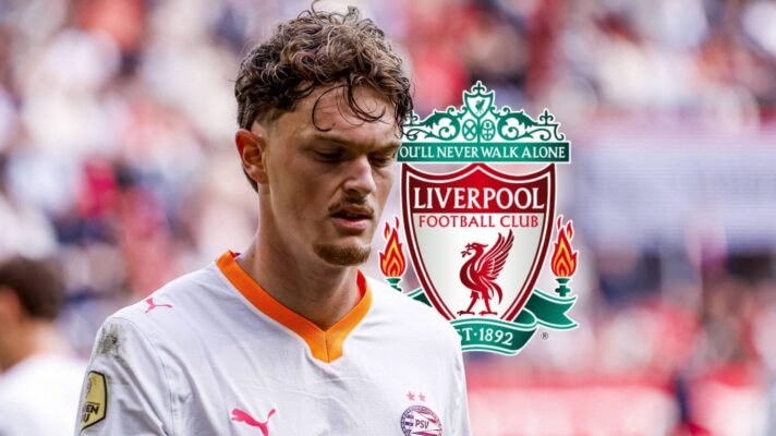 PSV star Paul Wanner next to the Liverpool badge - copyright TEAMtalk