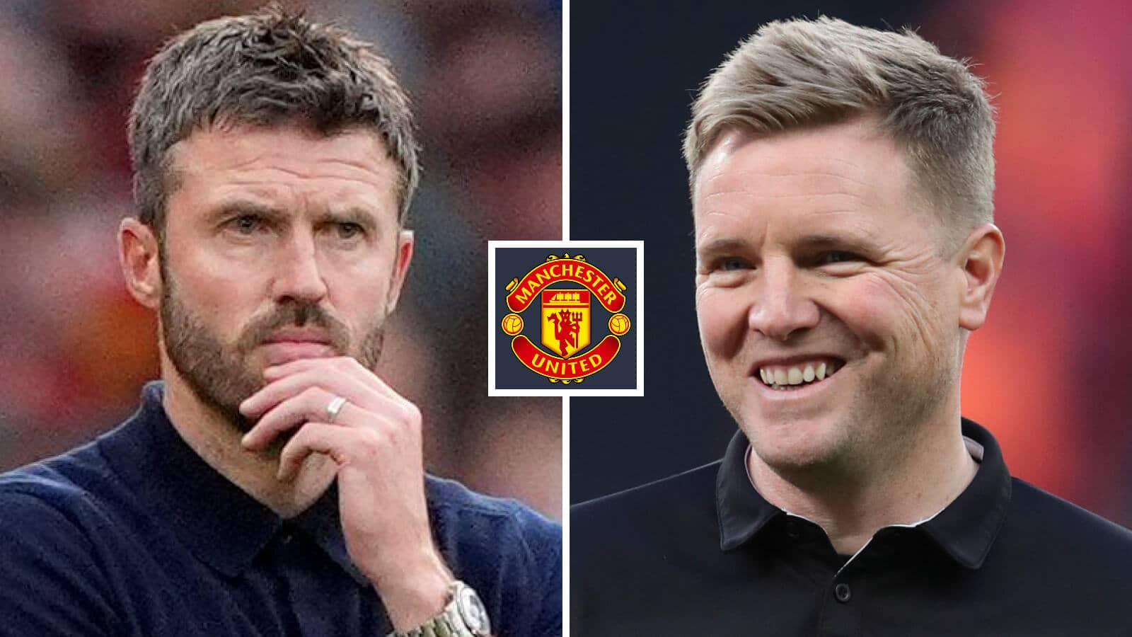 Two Images Collage Eddie Howe Michael Carrick 2 1