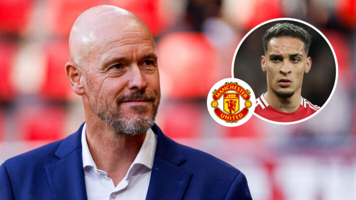 Former Man Utd boss Erik ten Hag and Antony