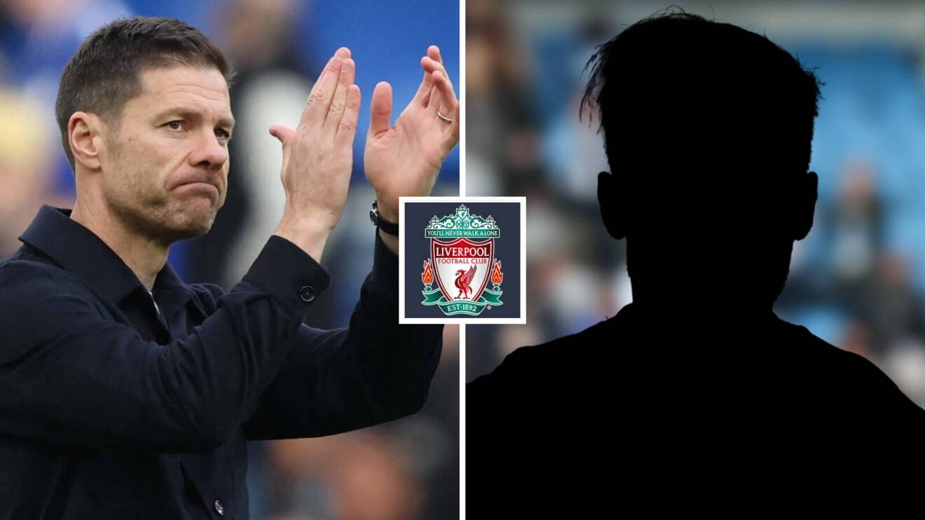 Pit image of Chelsea supervisor Xabi Alonso and a darkness, using the Liverpool badge in in between - copyright TEAMtalk