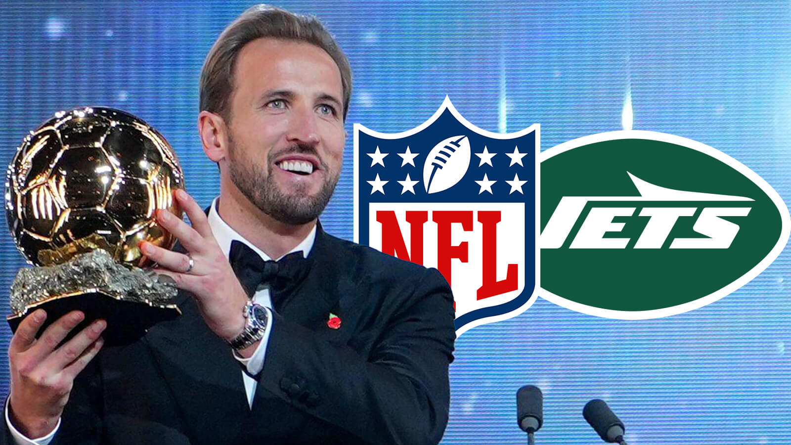 F365 Two Badges Harry Kane NFL New York Jets