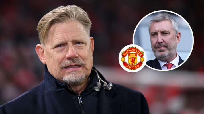 Man Utd legend Peter Schmeichel and Jason Wilcox