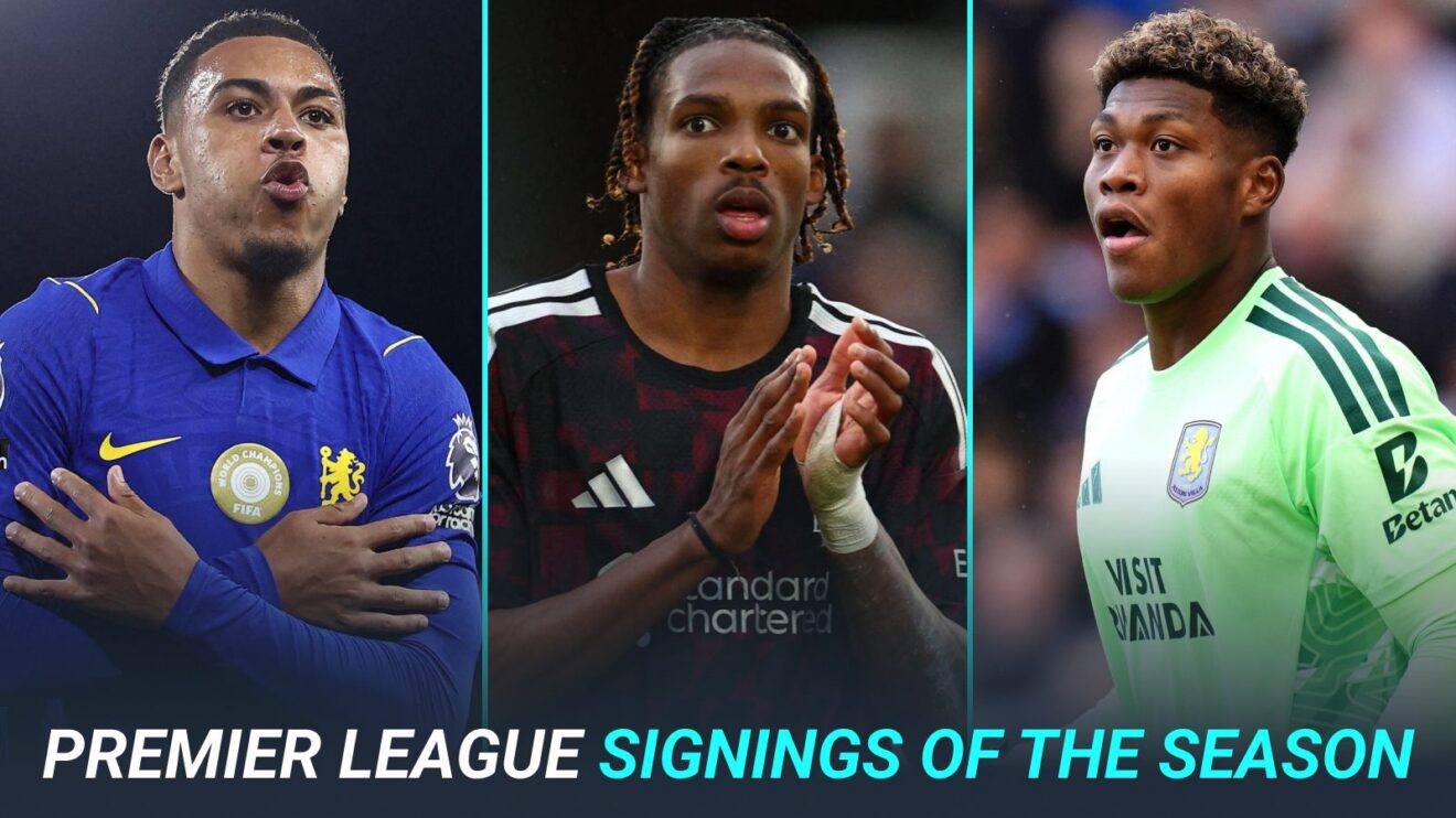 Premier League new signings graphic with Morgan Rogers, Jeremy Jacquet and Zion Suzuki